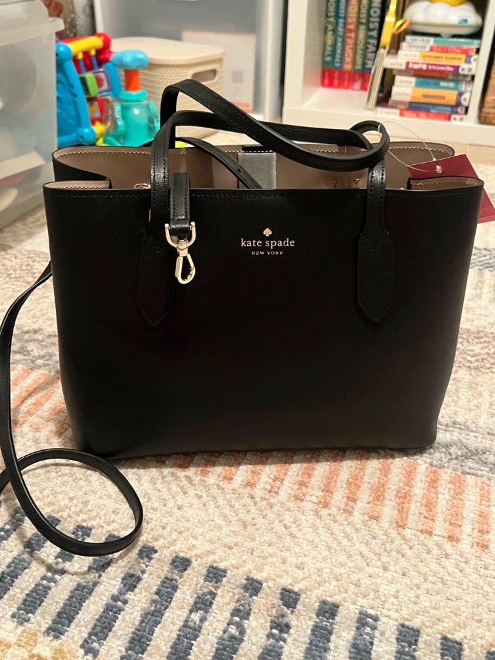 Kate Spade Black Leather Tote Bag